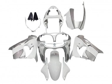 Best 2002-2003 Kawasaki ZX9R Motorcycle Fairings - White Silver UK