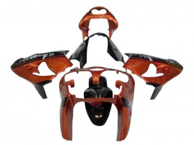 Best 2002-2003 Kawasaki ZX9R Motorcycle Fairings - Orange Black UK