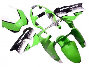Best 2002-2003 Kawasaki ZX9R Motorcycle Fairings - Green White Black UK