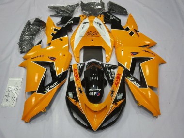 Best 2006-2007 Kawasaki ZX10R Motorcycle Fairings - Orange White Black Racing Elf UK