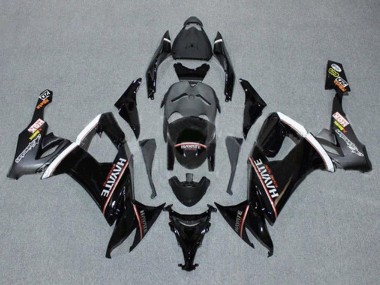Best 2008-2010 Kawasaki ZX10R Motorcycle Fairings - Glossy Black Red White Hayate UK