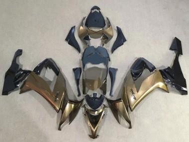 Best 2008-2010 Kawasaki ZX10R Motorcycle Fairings - Dark Gold Black UK