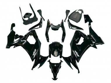 Best 2008-2010 Kawasaki ZX10R Motorcycle Fairings - Glossy Black White Decal UK