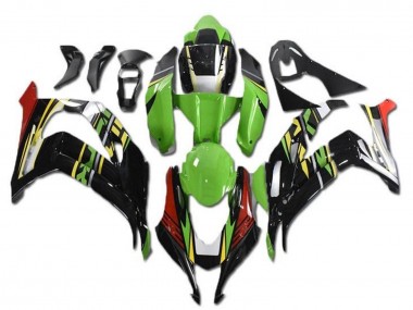 Best 2016-2020 Kawasaki ZX10R Motorcycle Fairings - Green Red Yellow Black UK