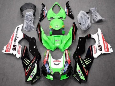 Best 2021-2025 Kawasaki ZX10R Motorcycle Fairings - Green Black Red White Blue Showr Elf Monster 65 UK