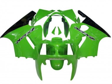 Best 2000-2001 Kawasaki ZX12R Motorcycle Fairings - Green Black UK