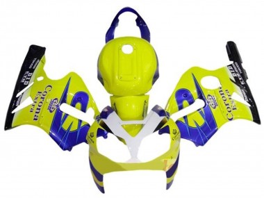 Best 2000-2001 Kawasaki ZX12R Motorcycle Fairings - Yellow White Blue Corona Extra UK