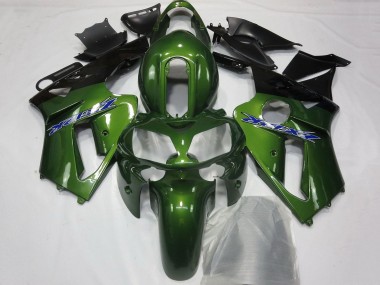 Best 2000-2001 Kawasaki ZX12R Motorcycle Fairings - Dark Green Black Blue UK