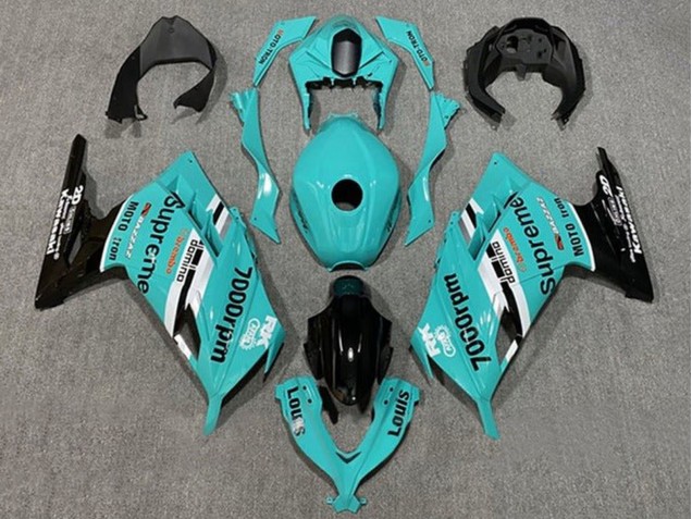 2013-2017 Kawasaki EX300 Motorcycle Fairings - Blue White Black Supreme UK