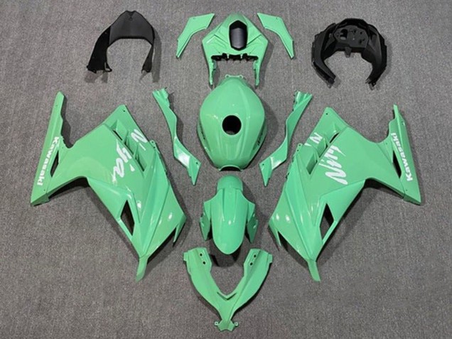 2013-2017 Kawasaki EX300 Motorcycle Fairings - Light Green White UK