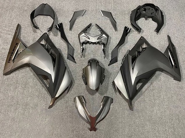2013-2017 Kawasaki EX300 Motorcycle Fairings - Silver Matte Black UK