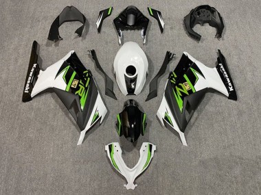 Best 2013-2024 Kawasaki EX300 Motorcycle Fairings - White Green Black UK