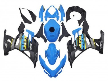 Best 2018-2024 Kawasaki Ninja 400 Motorcycle Fairings - Blue Black Yellow Grey UK