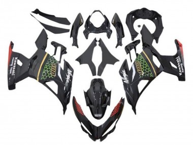 Best 2018-2024 Kawasaki Ninja 400 Motorcycle Fairings - Black Green Red Yellow Honeycomb UK