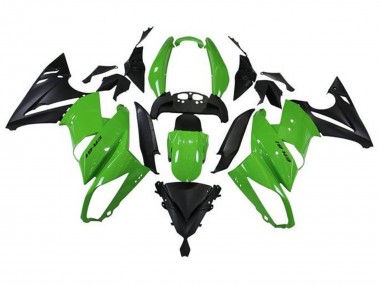 Best 2009-2011 Kawasaki Ninja 650 EX650 Motorcycle Fairings - Green Matte Black UK