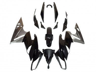 Best 2009-2011 Kawasaki Ninja 650 EX650 Motorcycle Fairings - Glossy Black Silver UK