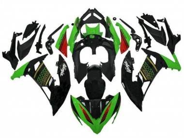 Best 2017-2019 Kawasaki Ninja 650 EX650 Motorcycle Fairings - Green Black Red Gold Honeycomb UK