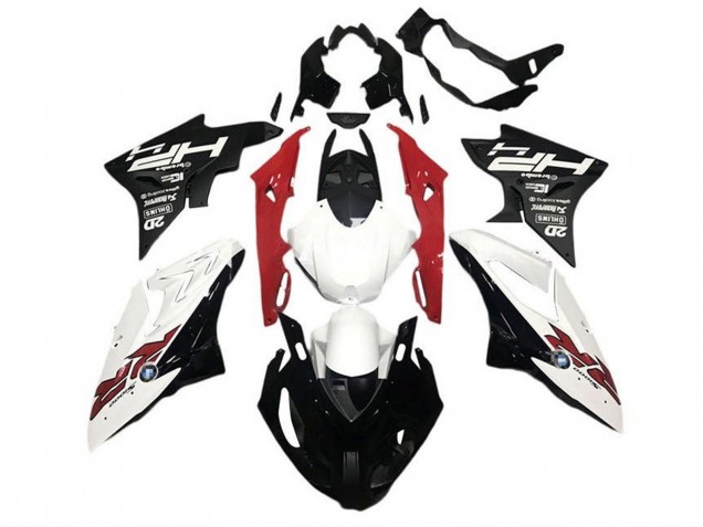 2015-2016 BMW S1000RR Motorcycle Fairings - White Red Black HP RR UK