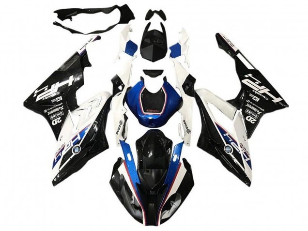 2017-2018 BMW S1000RR Motorcycle Fairings - White Blue Glossy Black HP UK