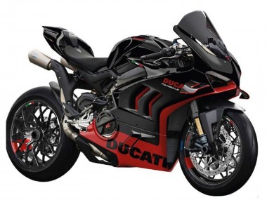 Best 2022-2024 Ducati Panigale V4 V4S Motorcycle Fairings - Black Red UK