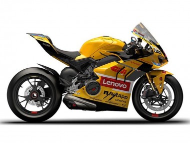 Best 2022-2024 Ducati Panigale V4 V4S Motorcycle Fairings - Yellow Red Lenovo UK