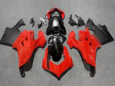 Best 2020-2021 Ducati Panigale V4 V4S Motorcycle Fairings - Red Matte Black UK