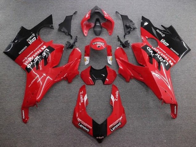2020-2021 Ducati Panigale V4 V4S Motorcycle Fairings - Red Glossy Black Lenovo UK