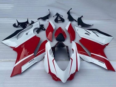 Best 2011-2014 Ducati Panigale 1199 Motorcycle Fairing - White Red Glossy Black UK