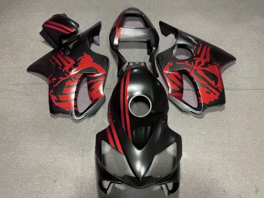 Best 2001-2003 Honda CBR600 F4i Motorcycle Fairings - Red Matte Black Skull UK