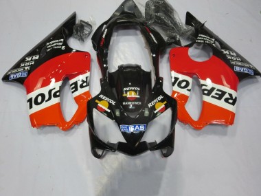 Best 2004-2007 Honda CBR600 F4i Motorcycle Fairings - Orange White Red Glossy Black Repsol UK