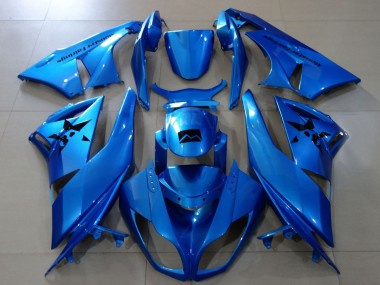 Best 2007-2008 Kawasaki ZX6R Motorcycle Fairings - Metallic Blue UK
