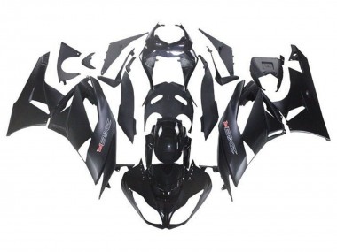 Best 2009-2012 Kawasaki ZX6R Motorcycle Fairing Kits - Glossy Black Matte Black UK