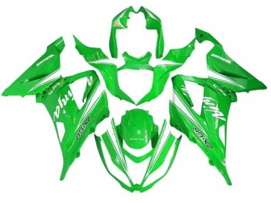 Best 2013-2018 Kawasaki ZX6R Motorcycle Fairings - Green White UK