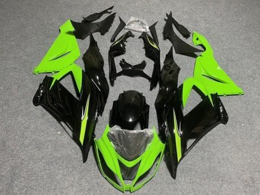 Best 2013-2018 Kawasaki ZX6R Motorcycle Fairings - Light Green Glossy Black UK