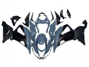 Best 2013-2018 Kawasaki ZX6R Motorcycle Fairings - Grey Matte Black UK