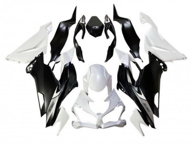 Best 2019-2022 Kawasaki ZX6R Motorcycle Fairings - White Matte Black UK