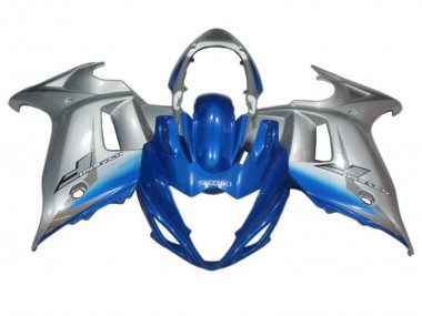 Best 2008-2013 Suzuki GSX650F Motorcycle Fairings - Blue Silver UK