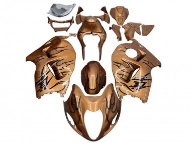 Best 2008-2020 Bronze Black Flame Suzuki GSXR 1300 Hayabusa Motorcycle Fairings UK