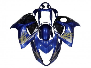 Best 2008-2020 Blue White Gold Suzuki GSXR 1300 Hayabusa Motorcycle Fairings UK
