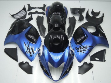 Best 2008-2020 Glossy Black Light Blue Suzuki GSXR 1300 Hayabusa Motorcycle Fairings UK