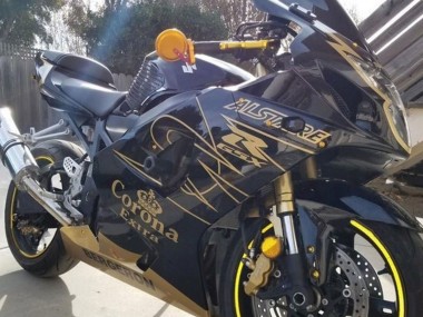 Best 2003-2004 Suzuki GSXR 1000 Motorcycle Fairings - Black Gold Corona UK