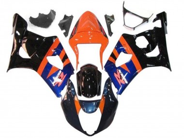 Best 2003-2004 Suzuki GSXR 1000 Motorcycle Fairings - Orange Blue Glossy Black UK