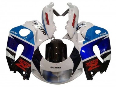 Best 1996-2000 Suzuki GSXR 600 / GSXR 750 Motorcycle Fairings - White Black Double Blue Red UK