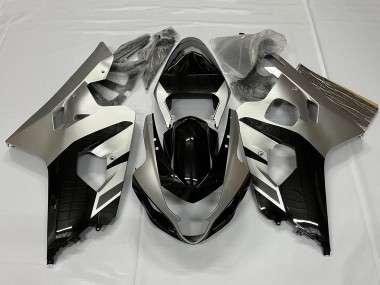 Best 2001-2003 Suzuki GSXR 600 / GSXR 750 Motorcycle Fairings - Silver Glossy Black UK