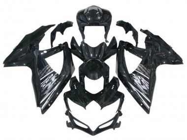 Best 2008-2010 Suzuki GSXR 600 / GSXR 750 Motorcycle Fairings - Glossy Black Grey UK