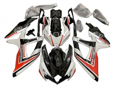 Best 2008-2010 Suzuki GSXR 600 / GSXR 750 Motorcycle Fairings - White Orange Glossy Black Yoshimura UK