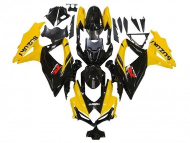 Best 2008-2010 Suzuki GSXR 600 / GSXR 750 Motorcycle Fairings - Yellow Glossy Black Red UK