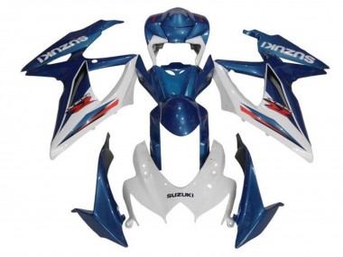 Best 2008-2010 Suzuki GSXR 600 / GSXR 750 Motorcycle Fairings - Blue White Red UK