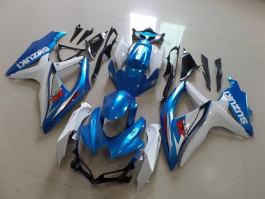 Best 2008-2010 Suzuki GSXR 600 / GSXR 750 Motorcycle Fairing - White Light Blue Red UK
