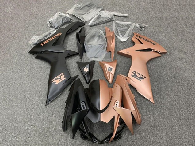 2011-2024 Suzuki GSXR 600 / GSXR 750 Motorcycle Fairings - Matte Black Copper Brown Split UK